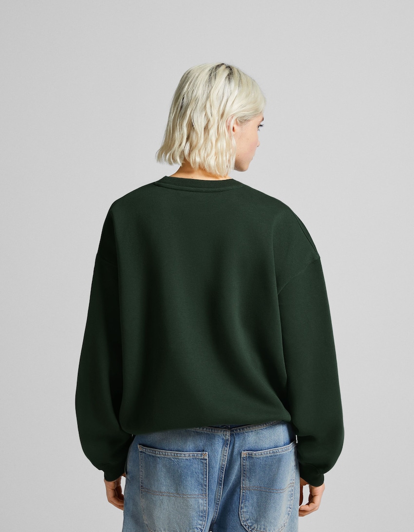 Sweatshirt oversize estampada-Verde-1