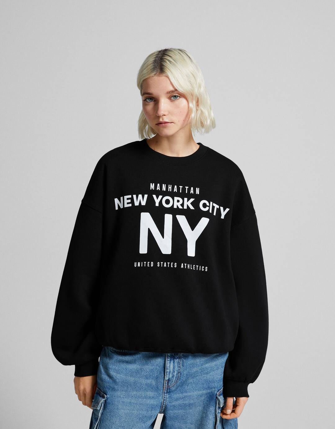 Oversized printed sweatshirt
