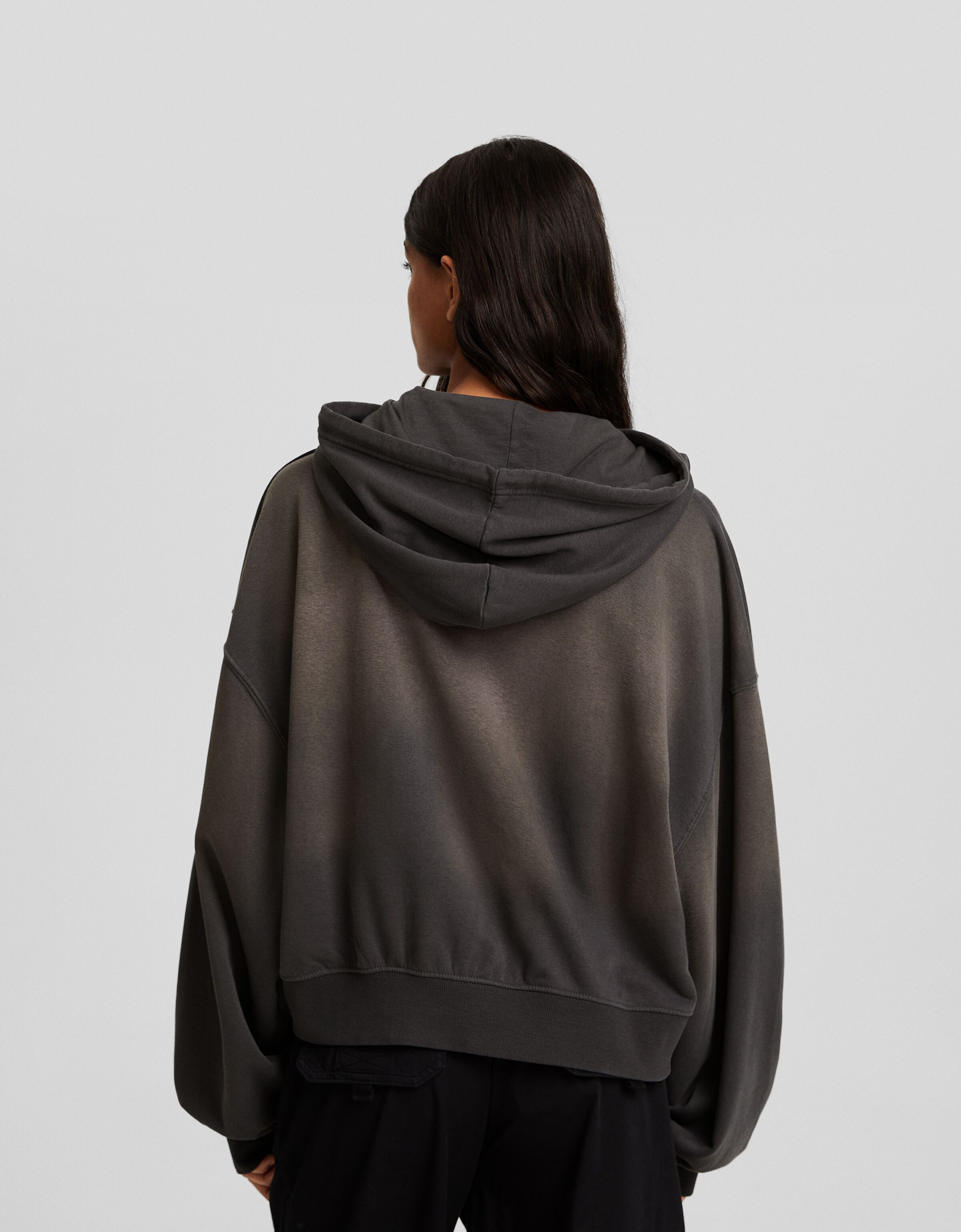 Oversized slogan hoodie top
