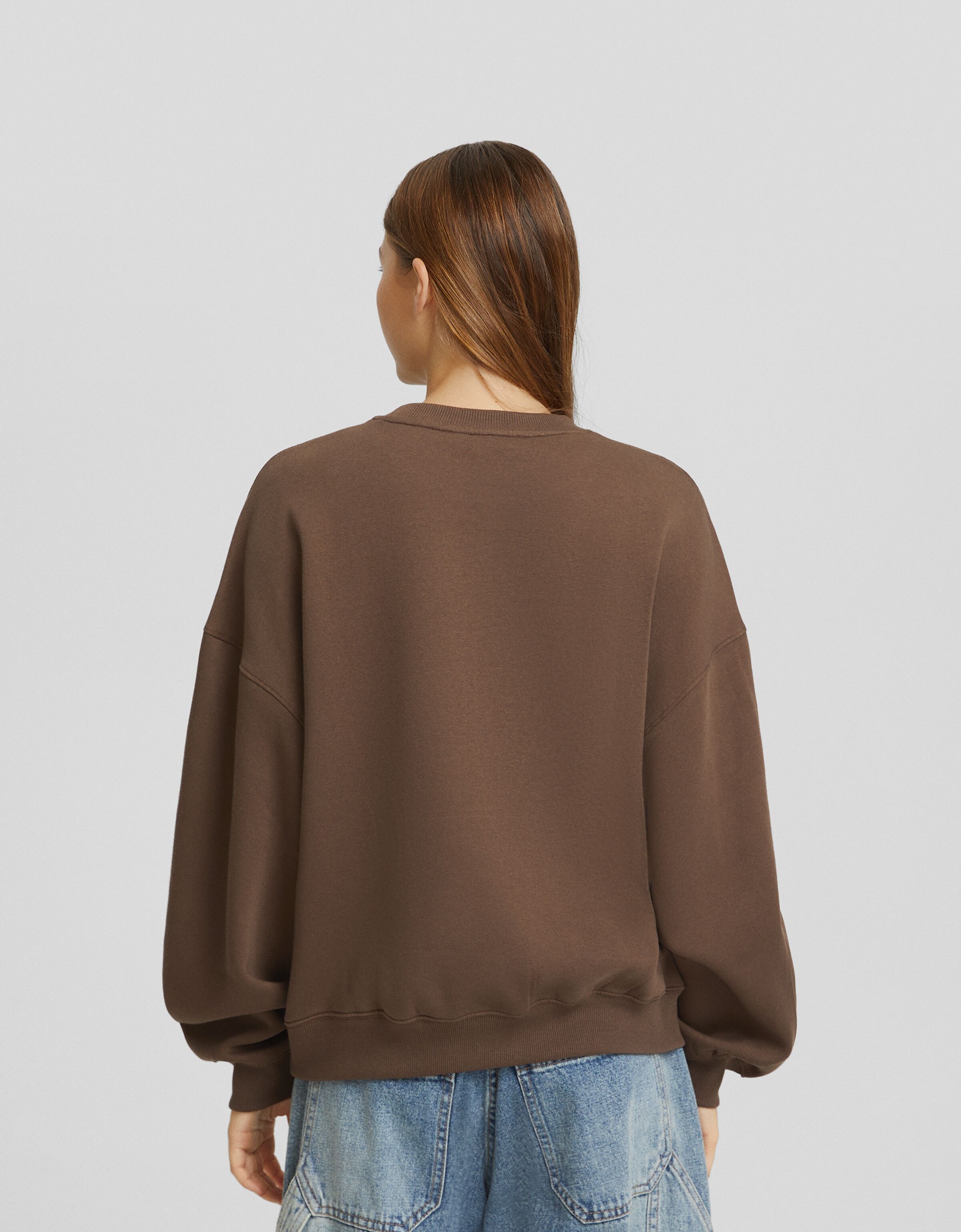 Brown top oversized sweatshirt