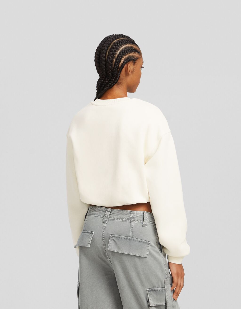 Embroidered oversized sweatshirt