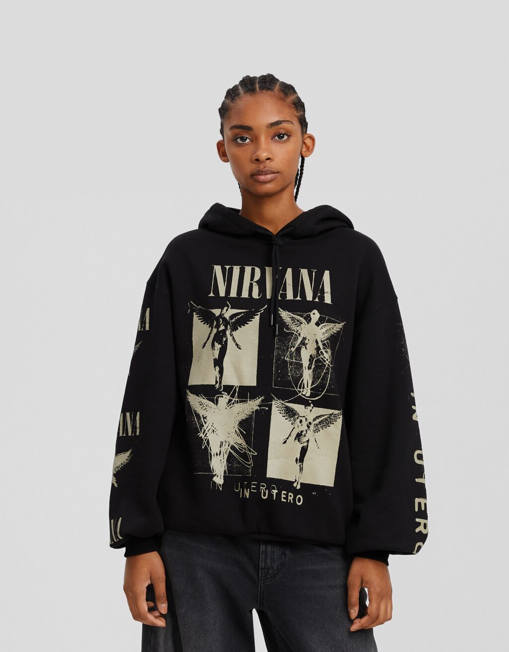 Long cheap hoodie bershka