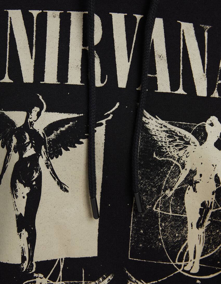 Printed Nirvana hoodie-Black-6