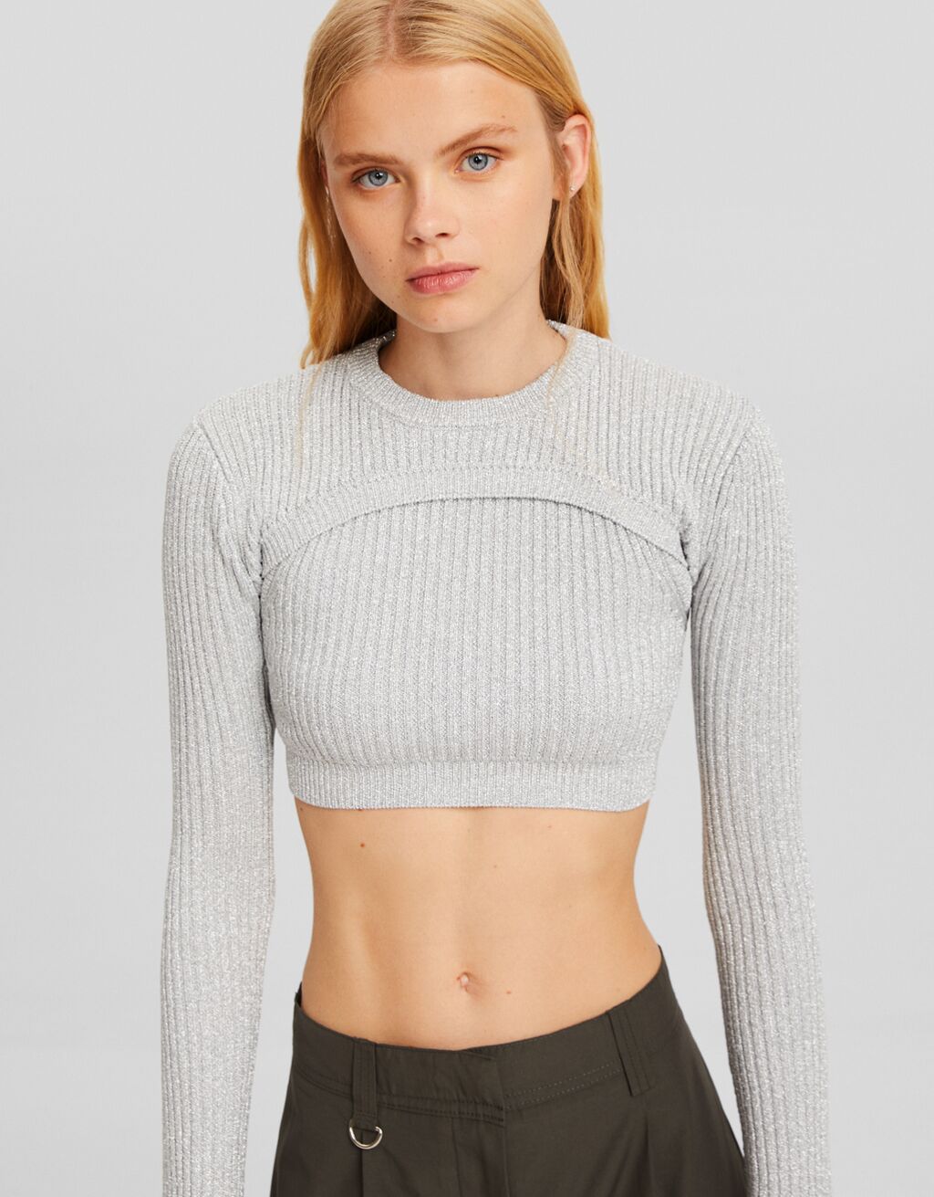 Shimmer arm warmer sweater - Women | Bershka
