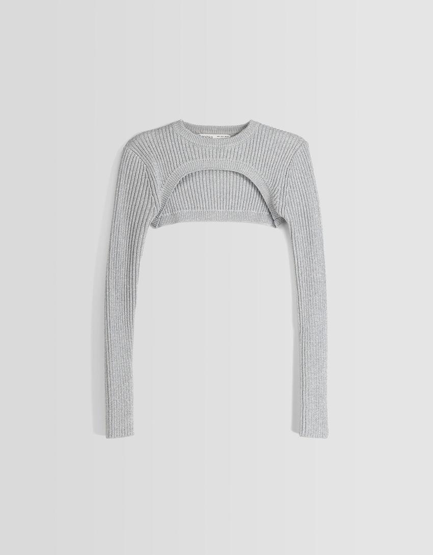 Shimmer arm warmer sweater BSK Teen Bershka