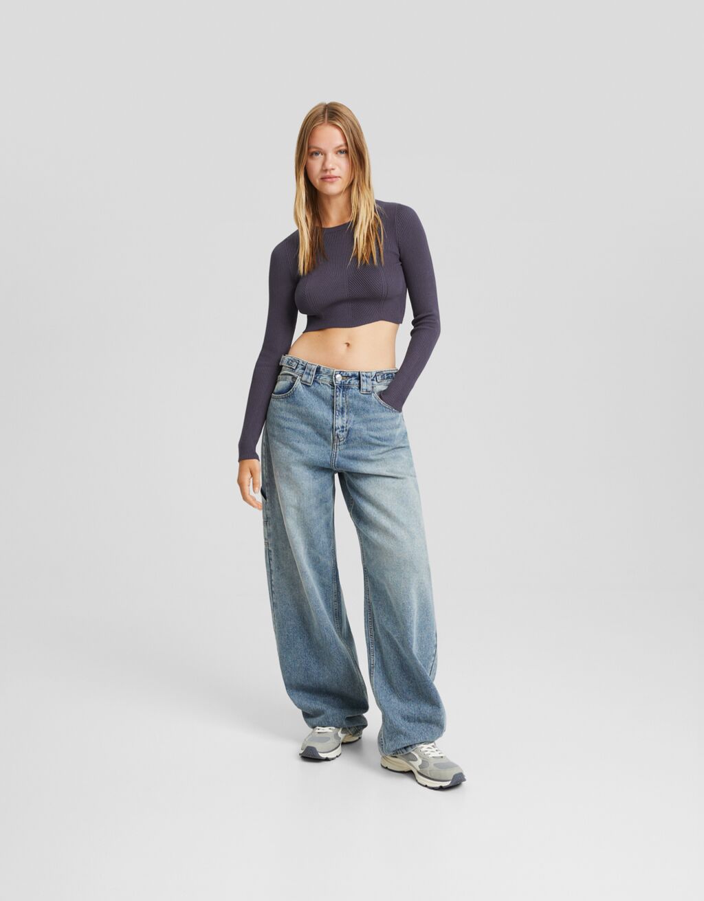 Baggy crop top discount sweater