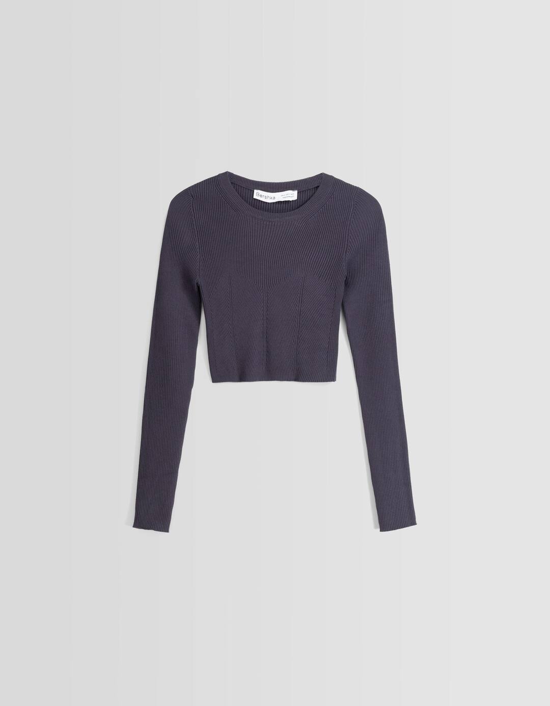 Ribbed knit cropped sweater