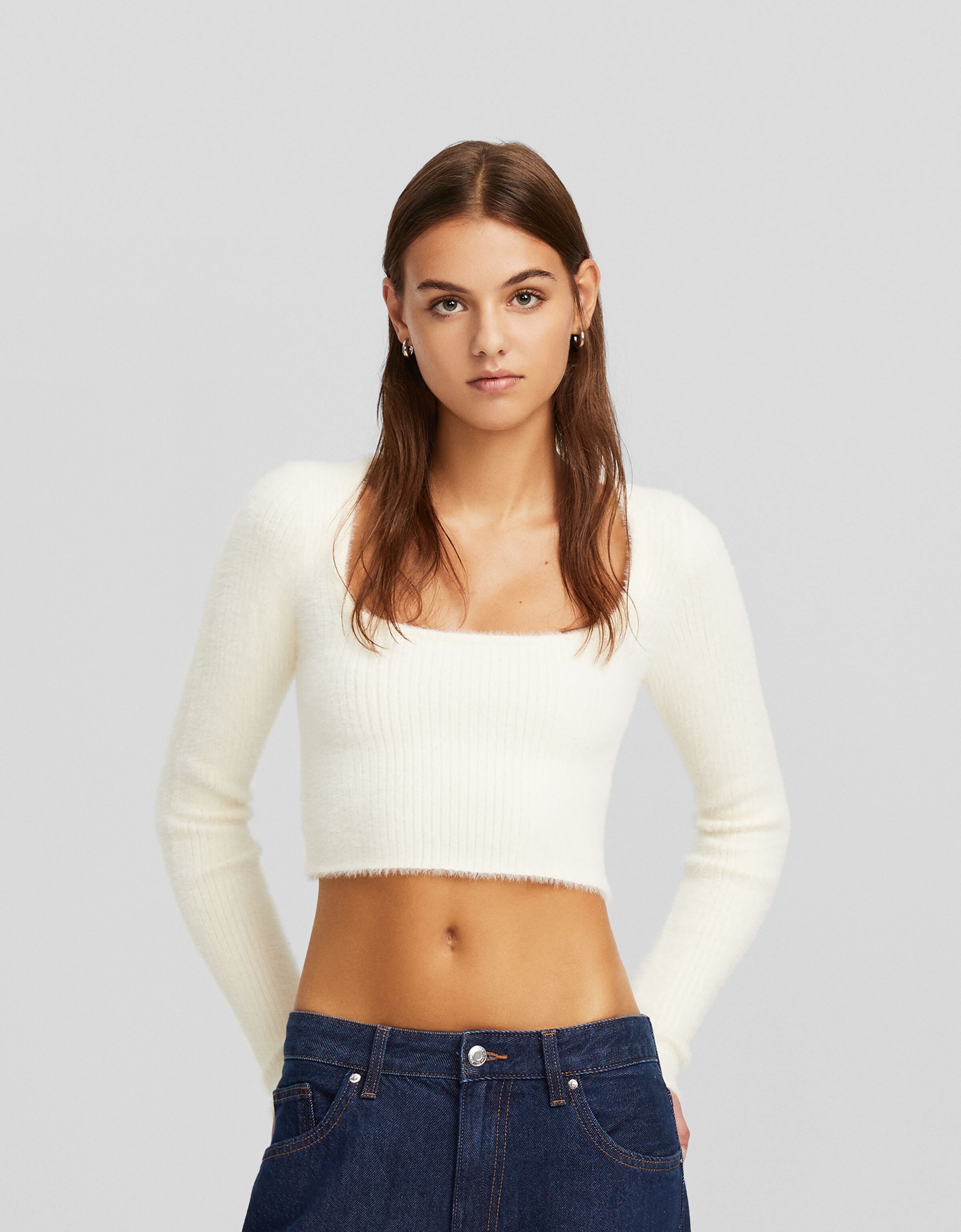 Pull col carré sales