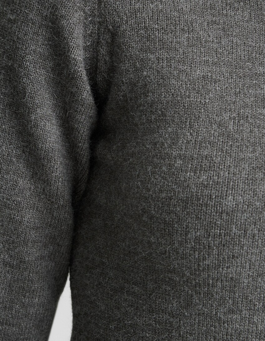 Sweater gola redonda-Cinza-5