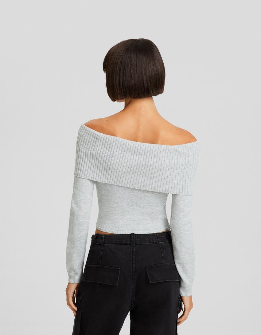 Pull Bardot-Gris-1