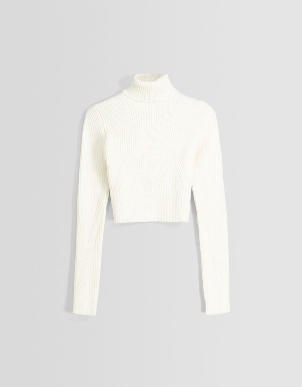 High Neck Ribbed Sweater Women Bershka 9932