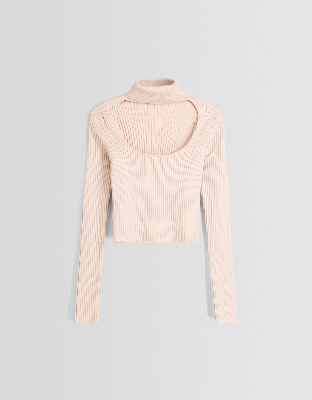 Sweater with choker neck