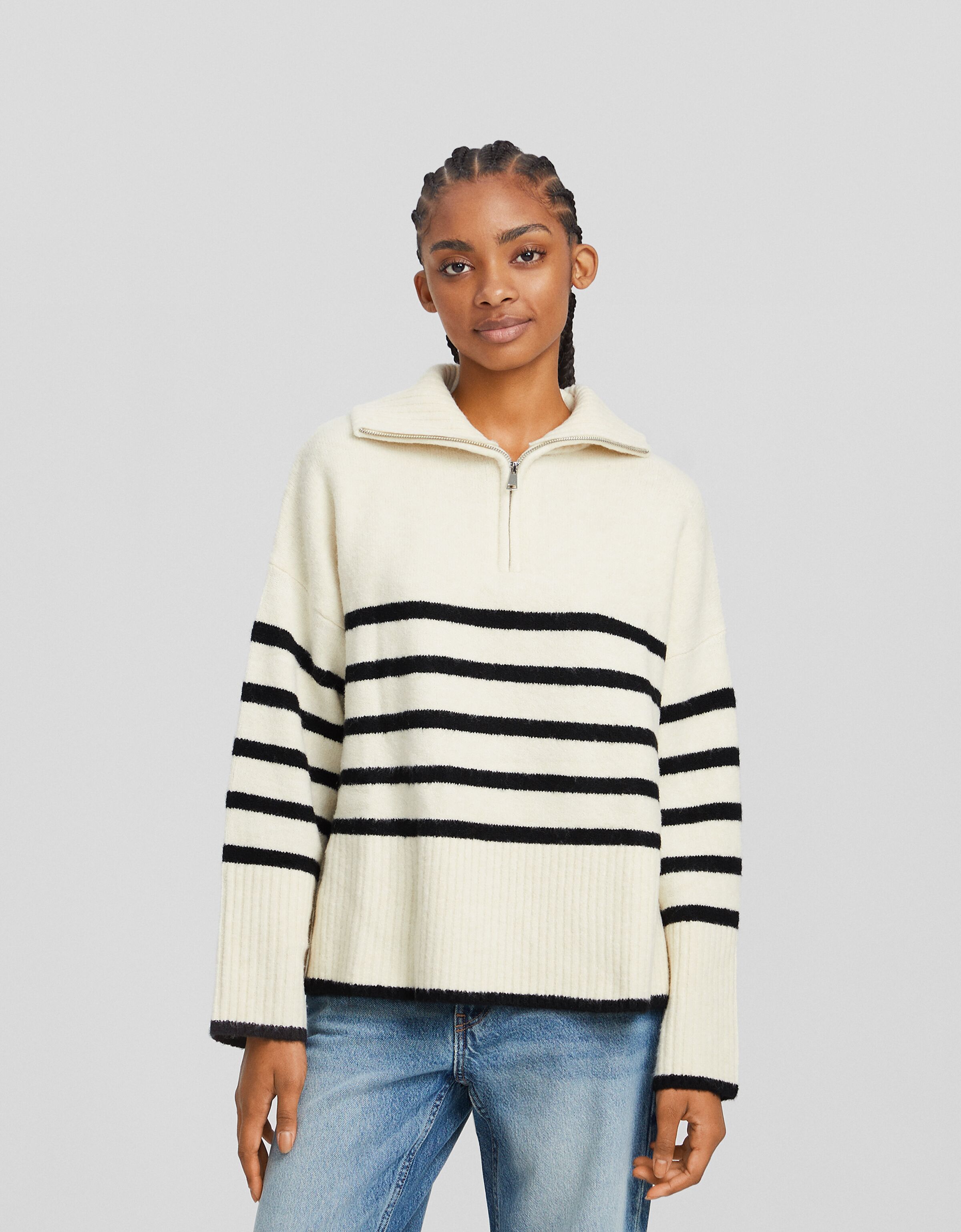 Bershka discount striped sweater