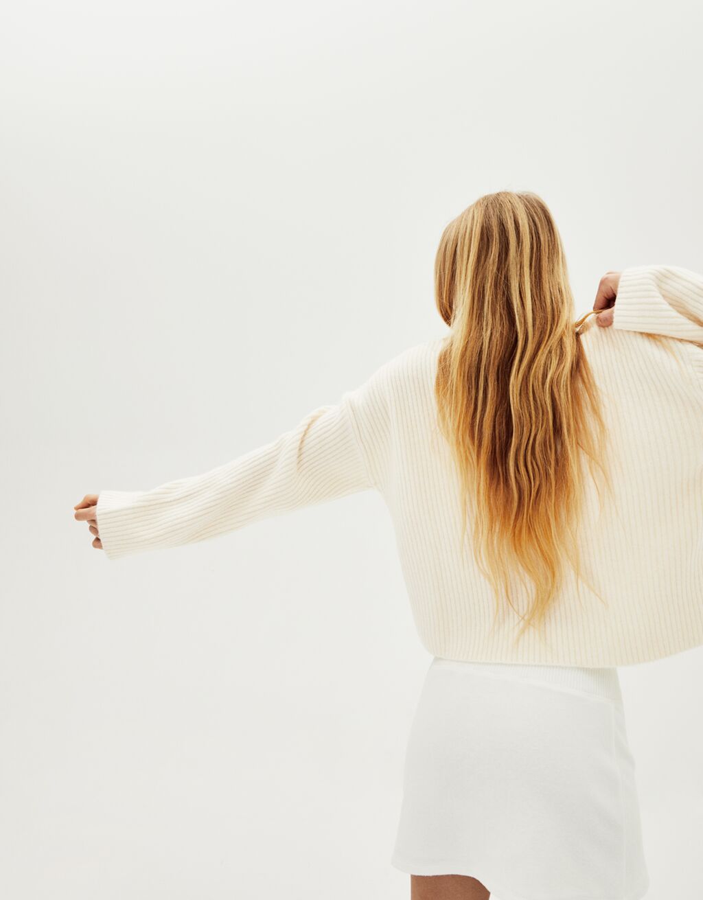 Pull col sale roulé femme bershka
