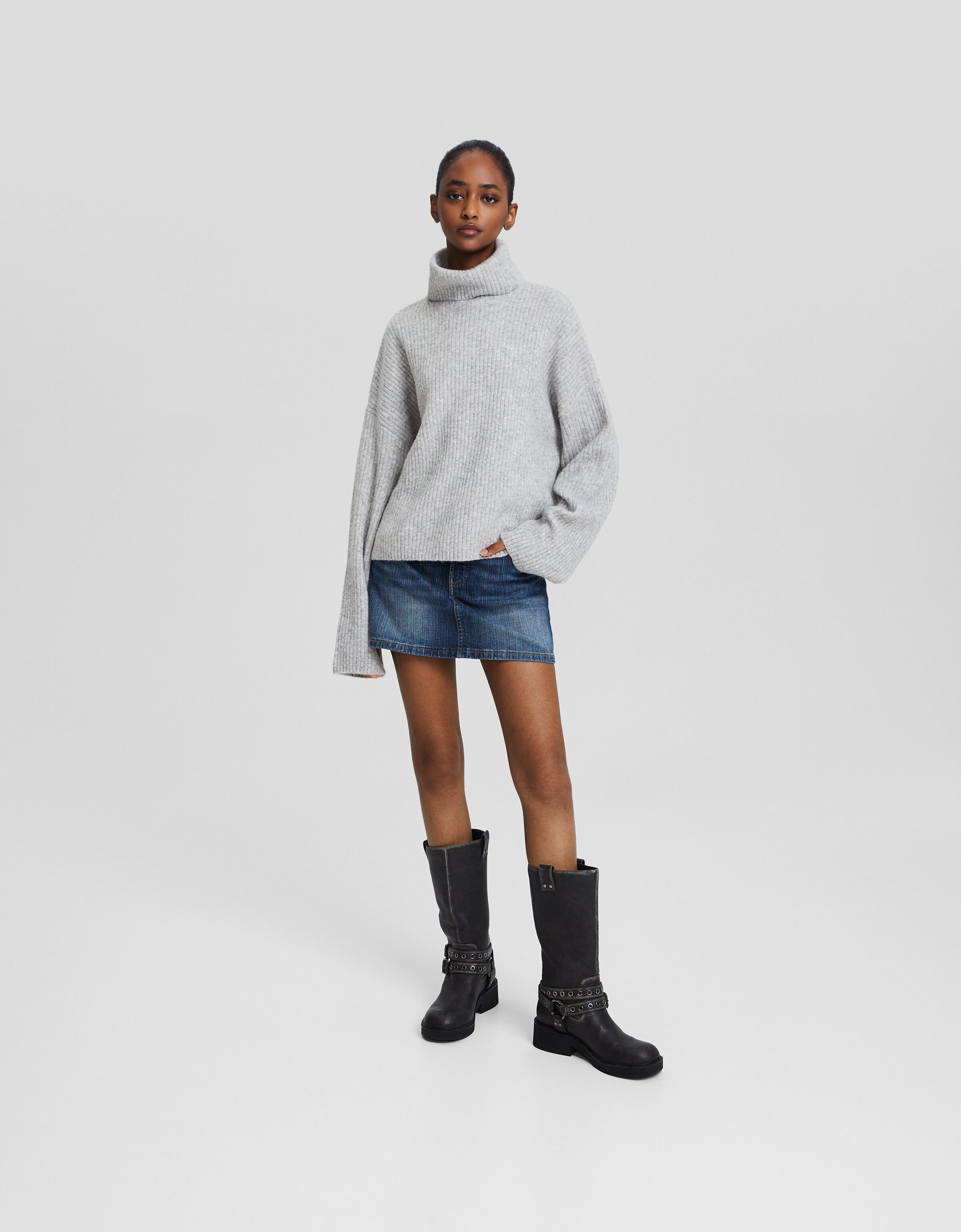 Col roulé bershka clearance