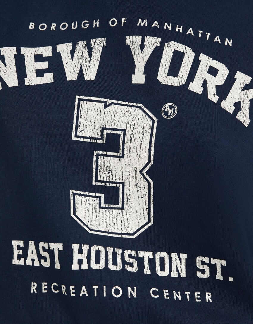 Sweatshirt estampado New York-Marinho-5