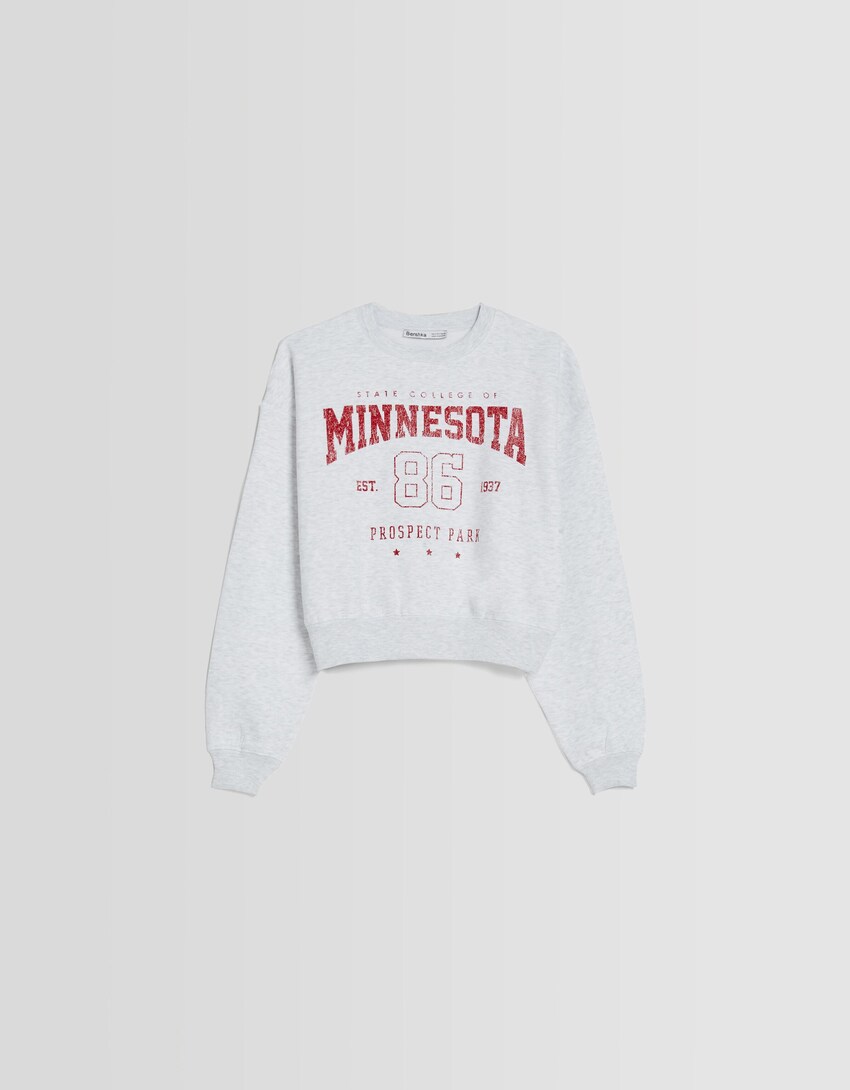 Sweatshirt padrão Minnesota-Cinza-4