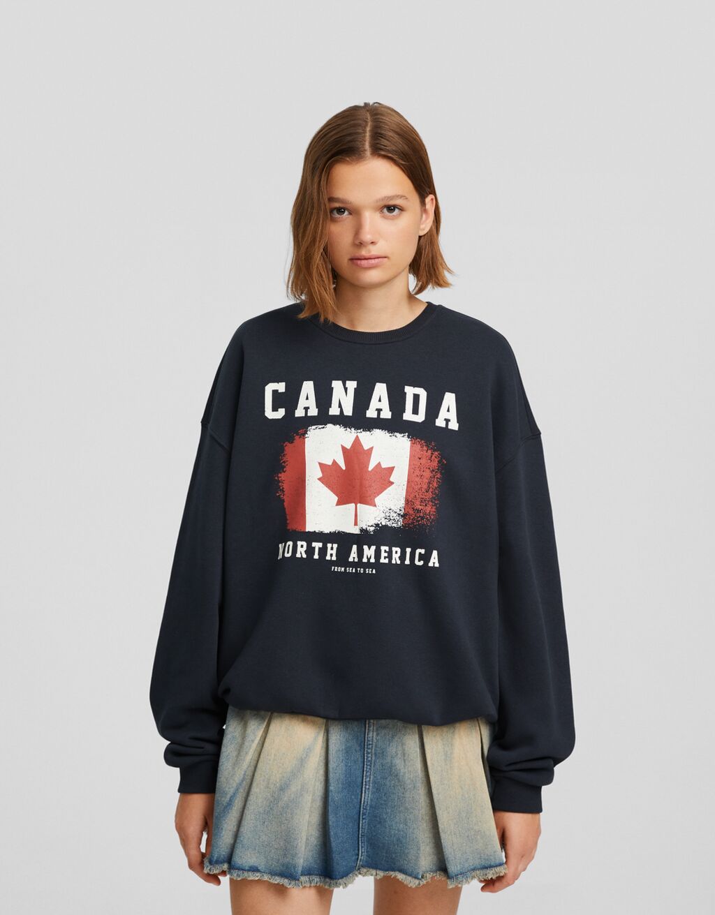 Bershka hotsell oversized sweatshirt