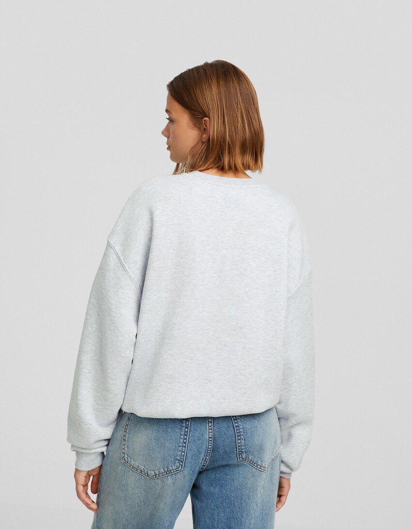 Sweatshirt oversize estampada-Cinza-1