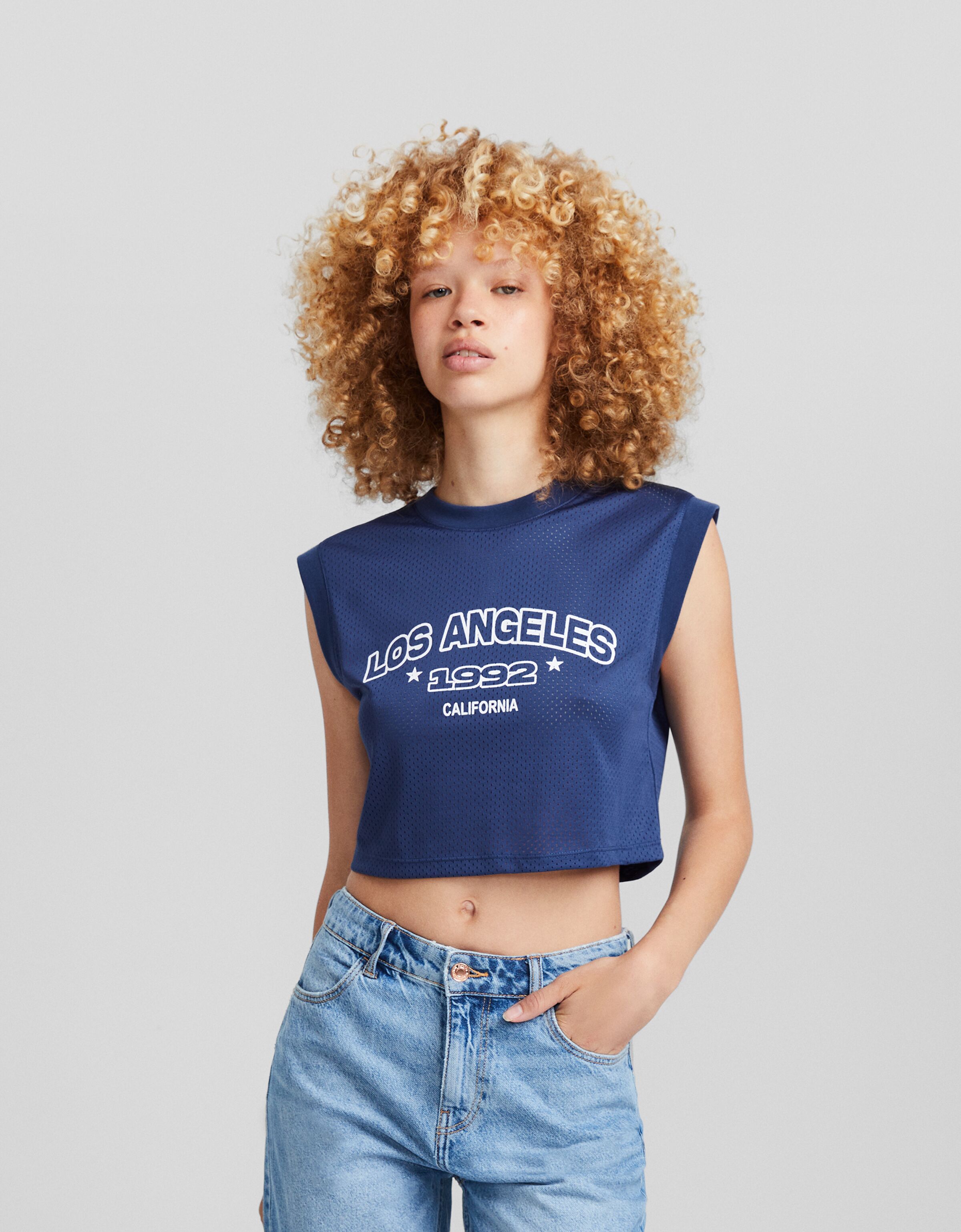 Bershka on sale crop sweatshirt