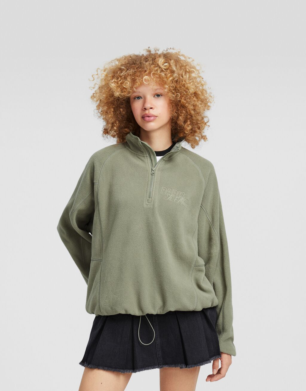 Fleece sweatshirt top