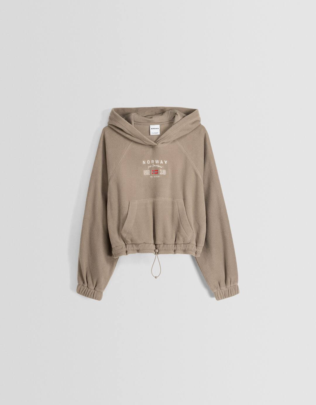 Embroidered fleece hoodie