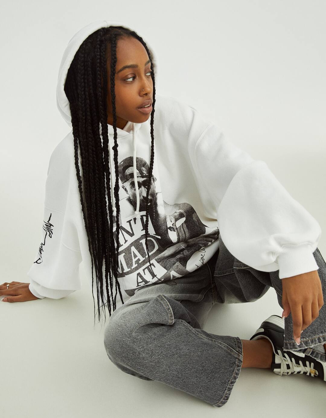 Tupac print hoodie