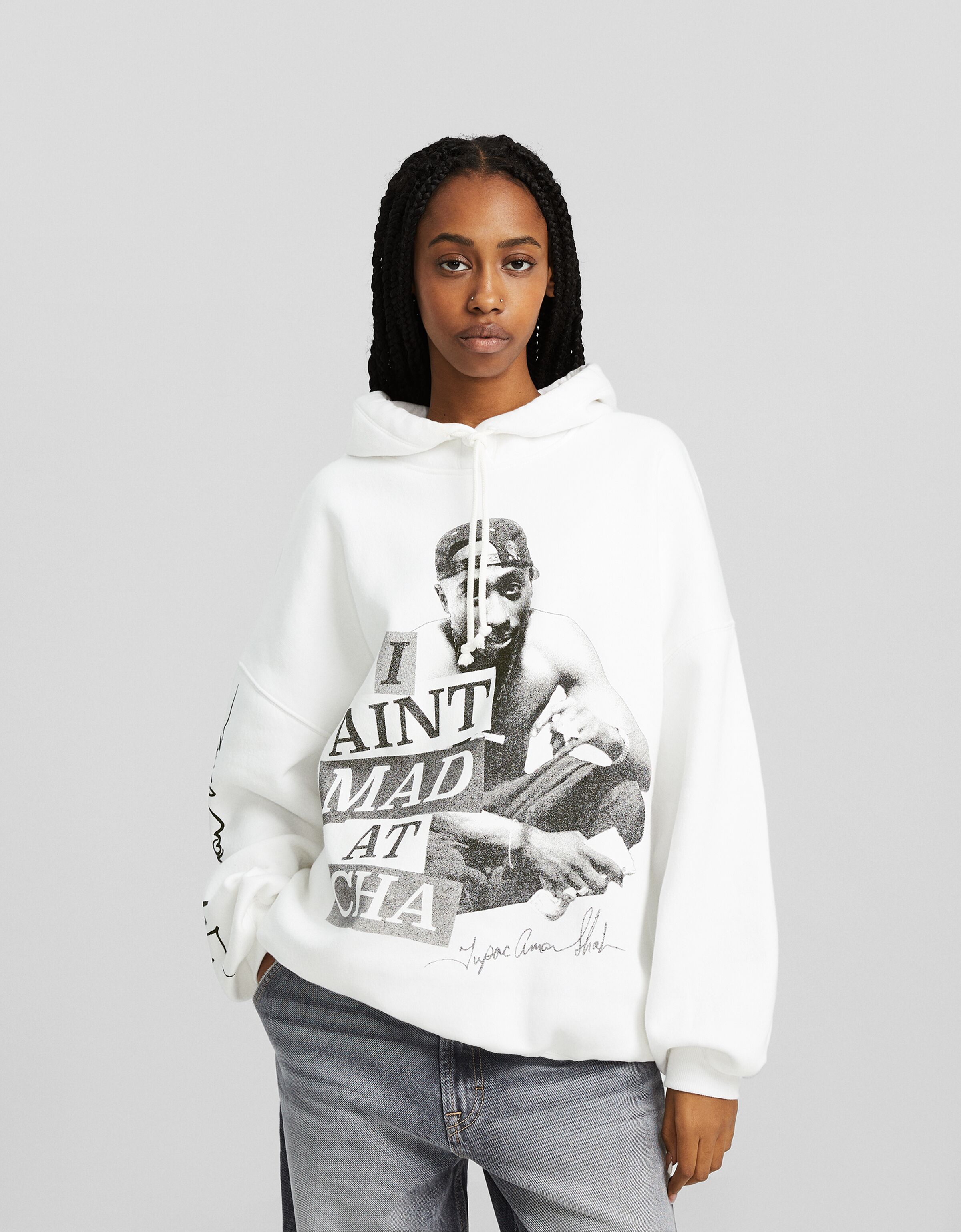 White tupac discount hoodie