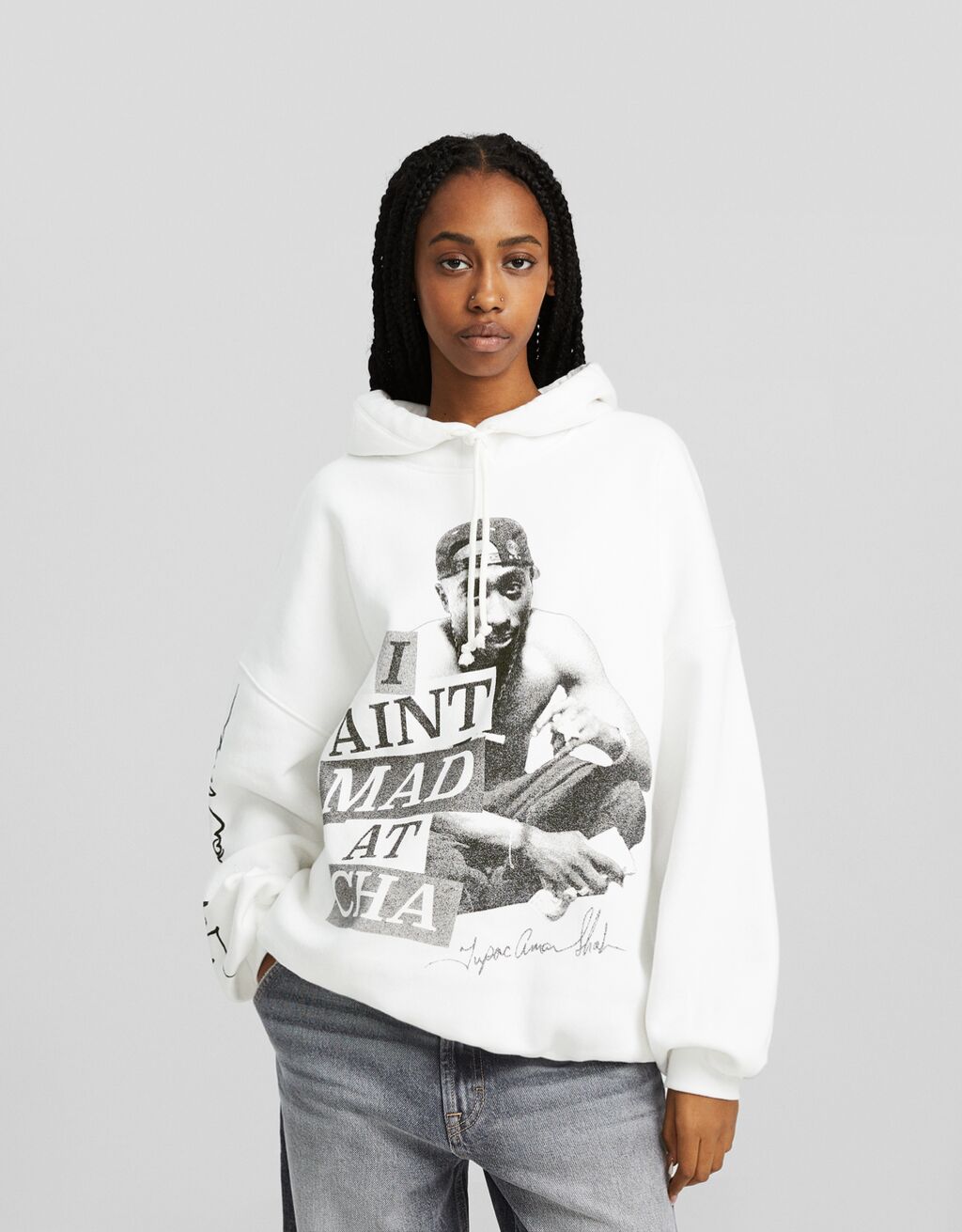 Tupac print hoodie - BSK Teen | Bershka