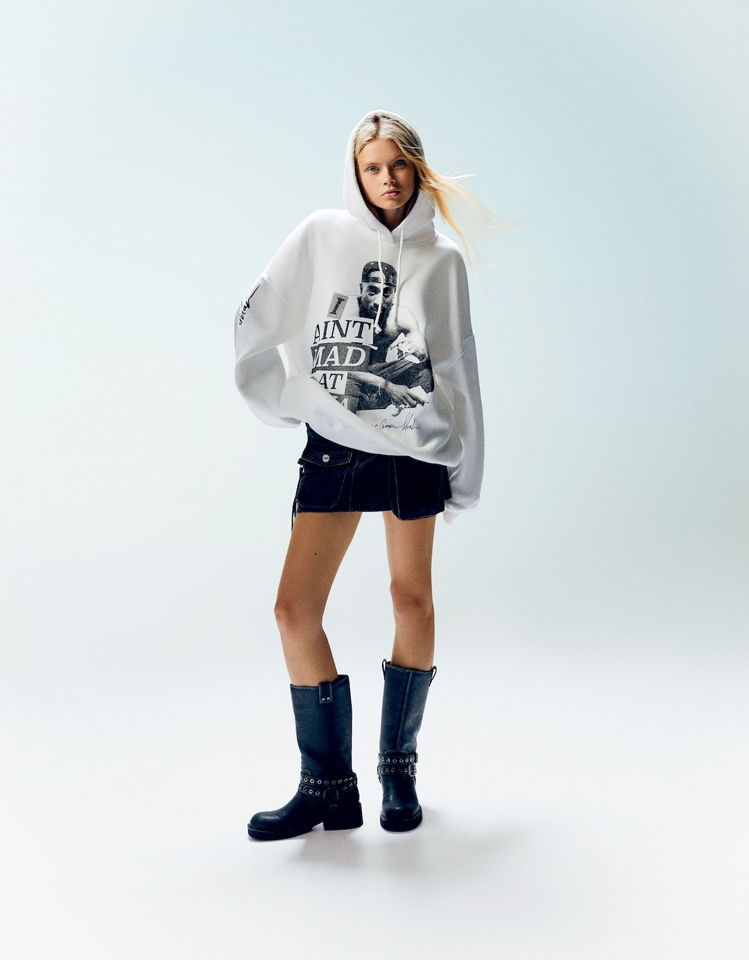 Sudadera Tupac capucha print