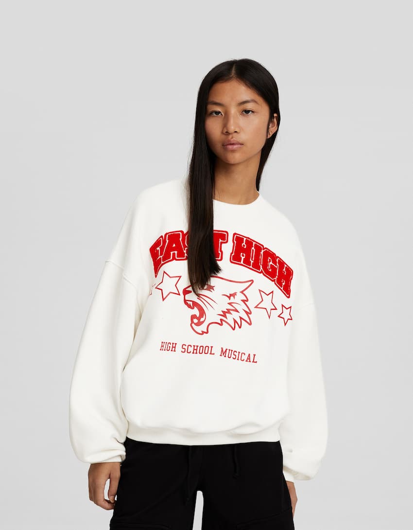 High School Musical print sweatshirt-Off white-0