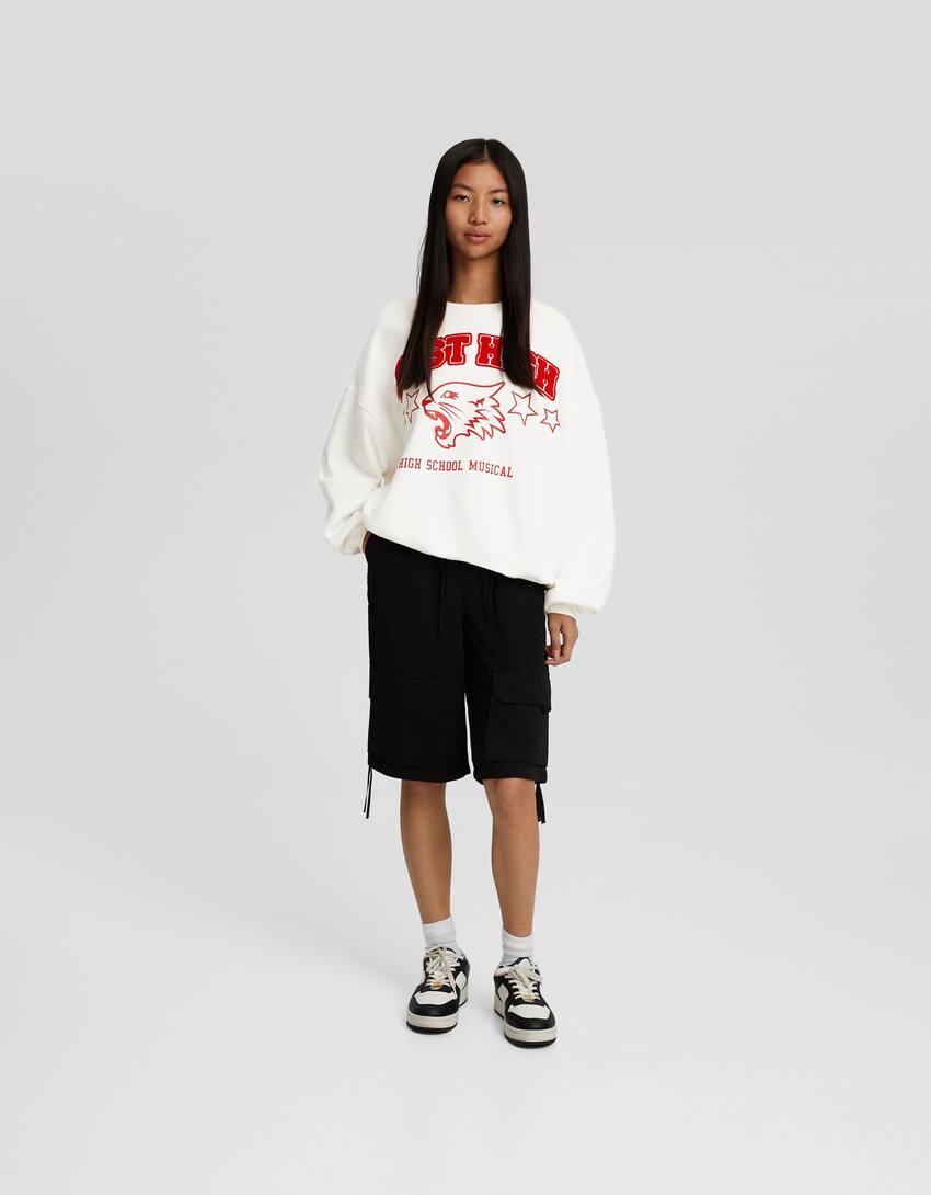 High School Musical print sweatshirt-Off white-3