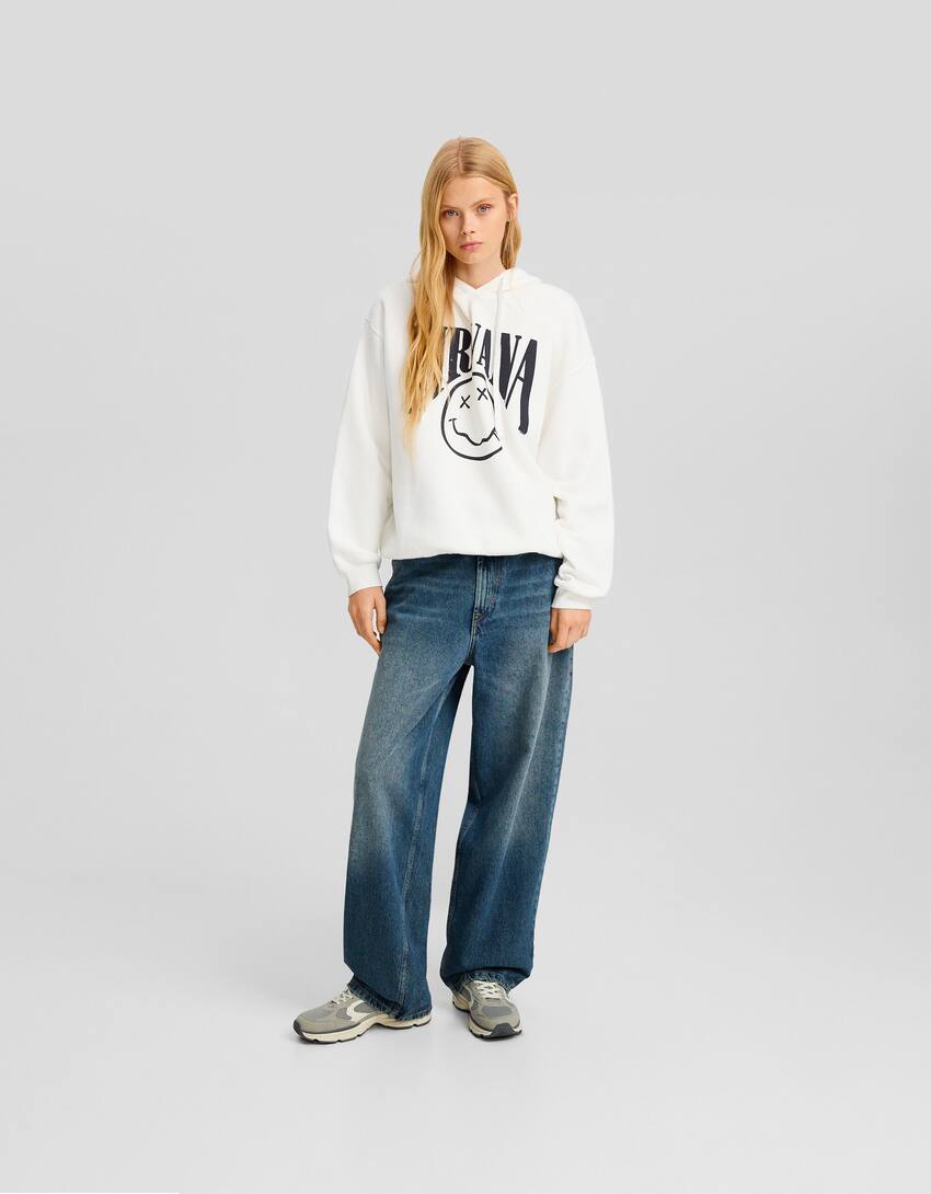 Printed Nirvana hoodie-White-3
