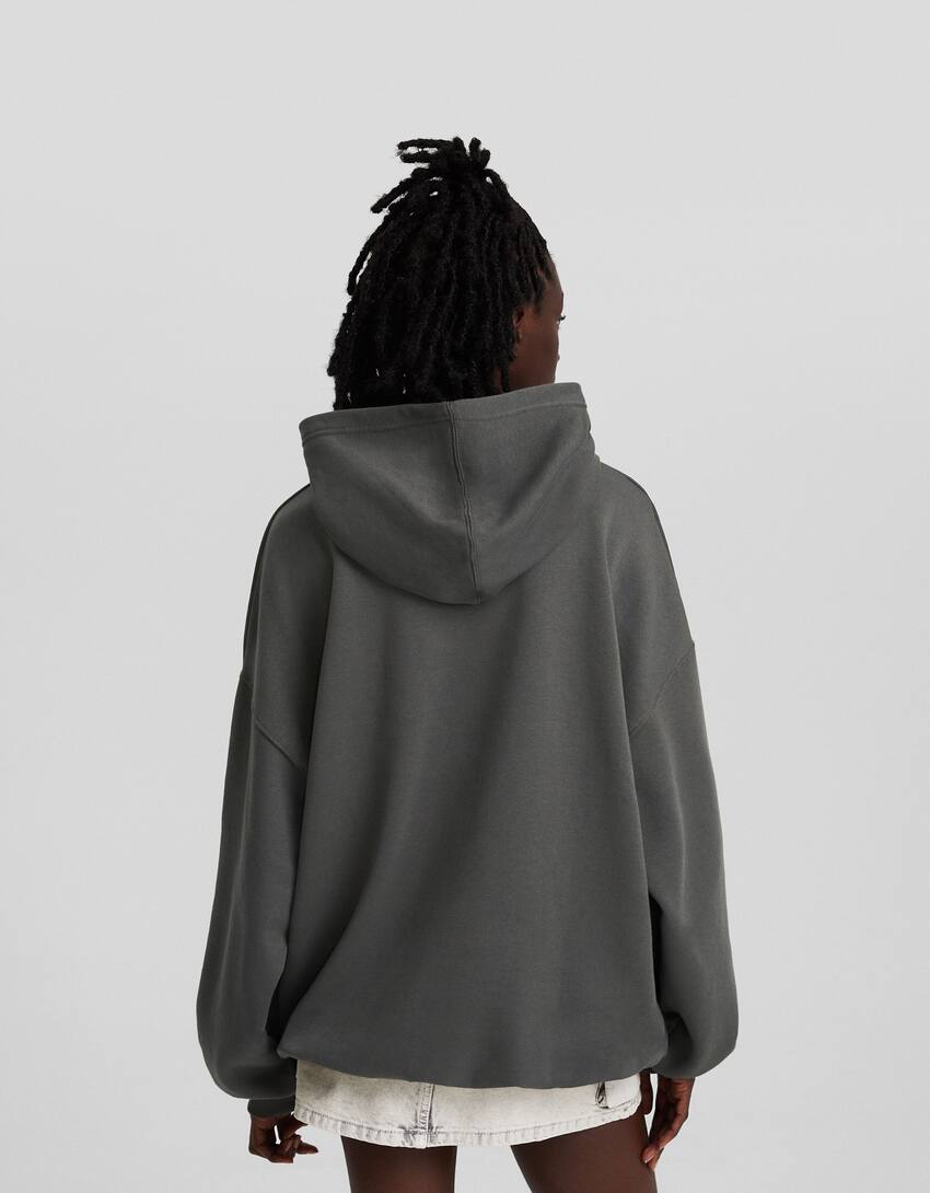 The Powerpuff Girls printed hoodie-Dark grey-1