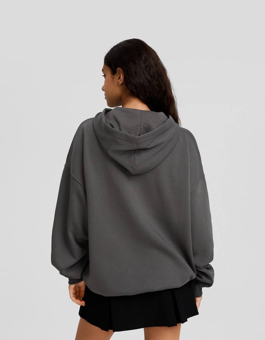 The Powerpuff Girls printed hoodie-Dark grey-1