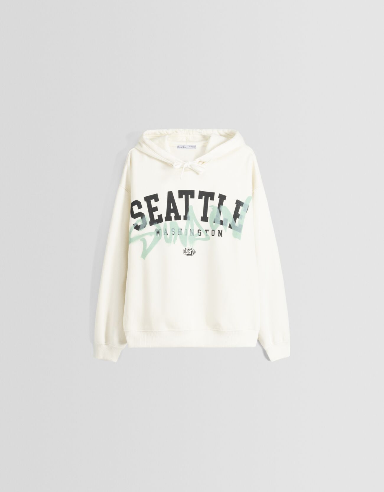 Bershka white hoodie sales