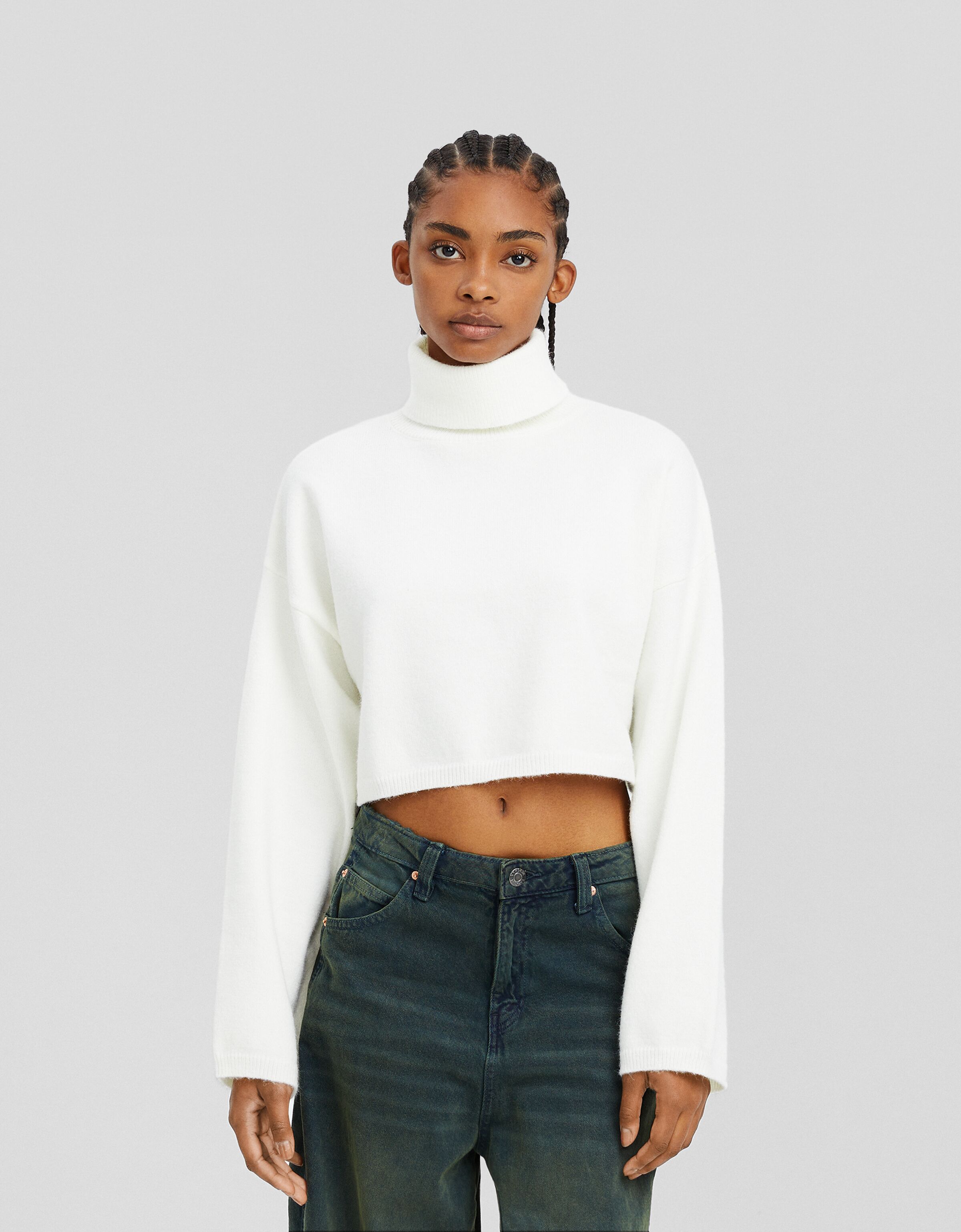 High neck sweater New BSK Teen Bershka