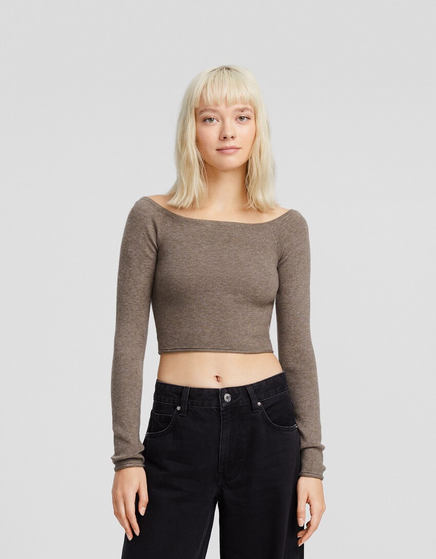 Bardot sweater - BSK Teen | Bershka