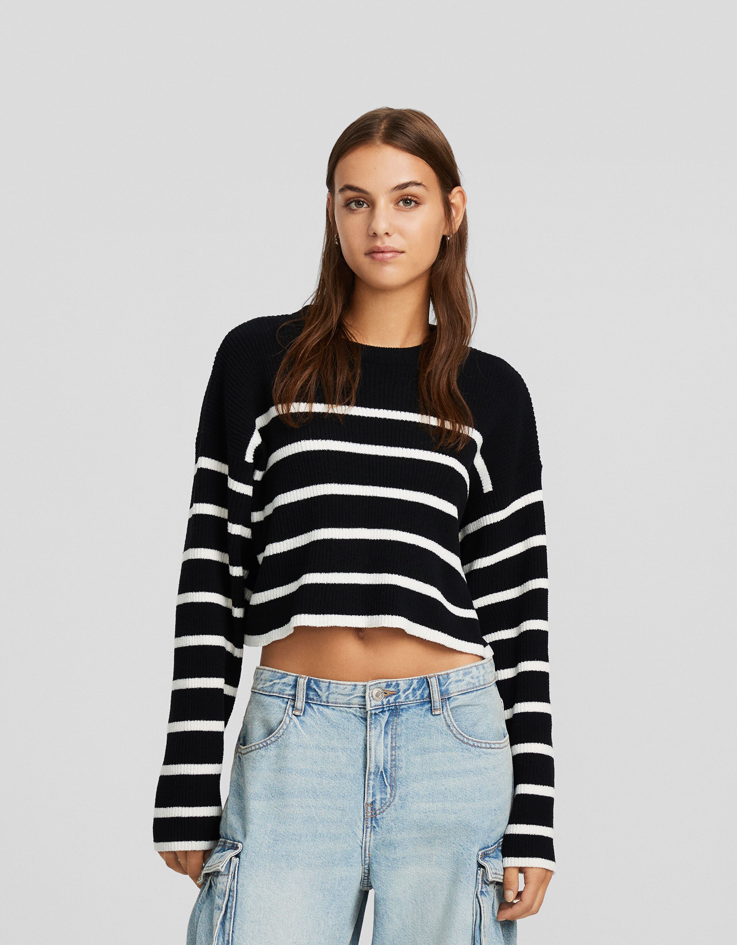 Cropped 2025 chenille sweater