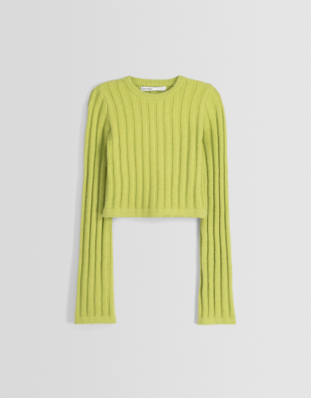 Cropped-Pullover mit Patentmuster