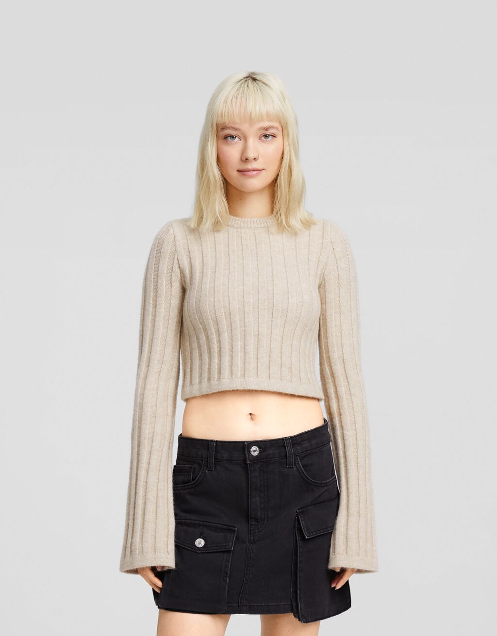 Midriff sweater sale
