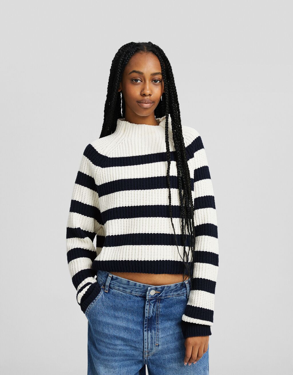 White clearance chenille sweater