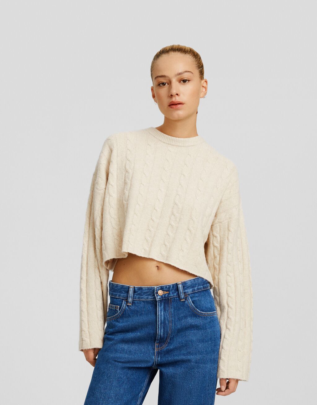 Cropped discount boxy jumper