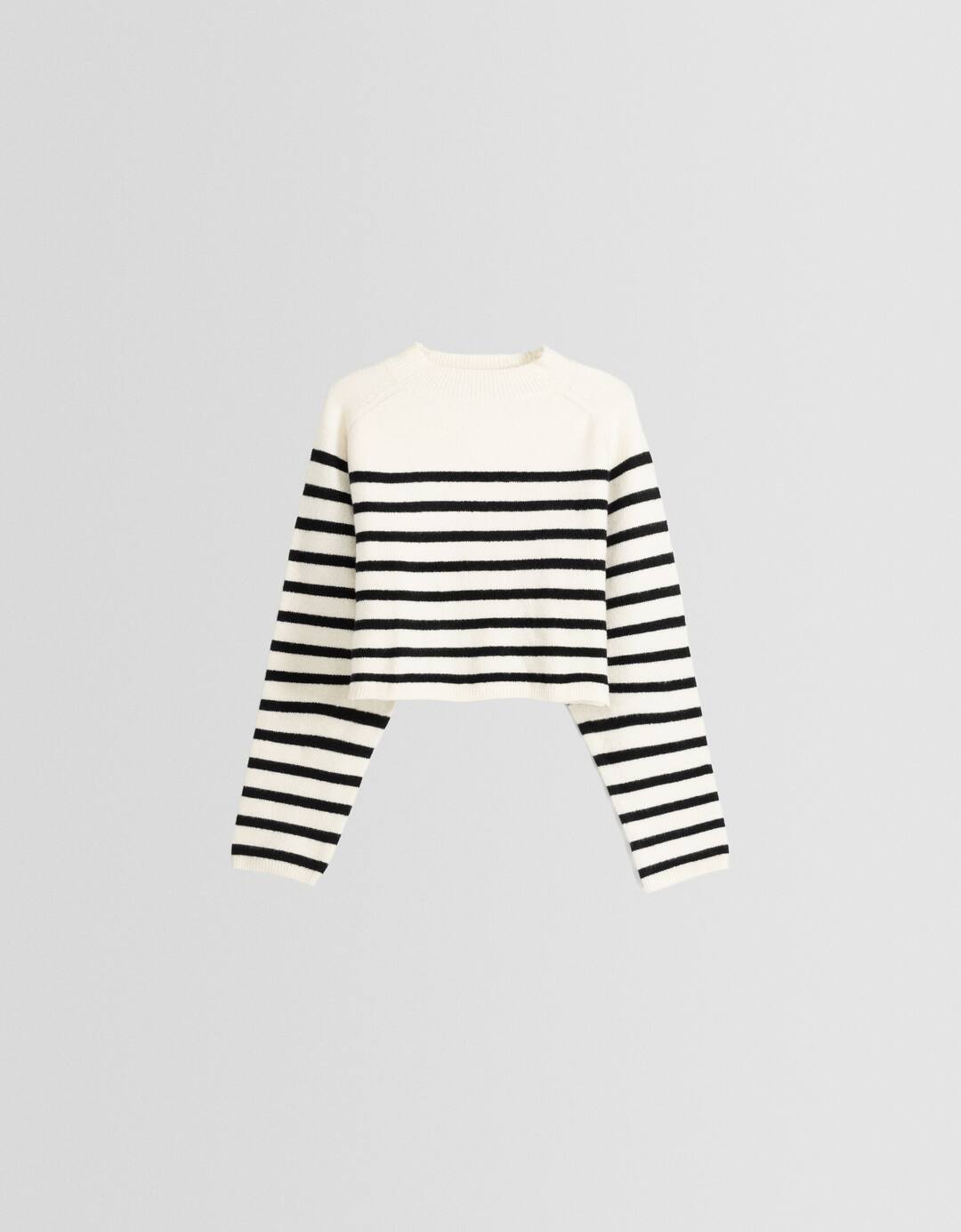Boxy fit high neck sweater
