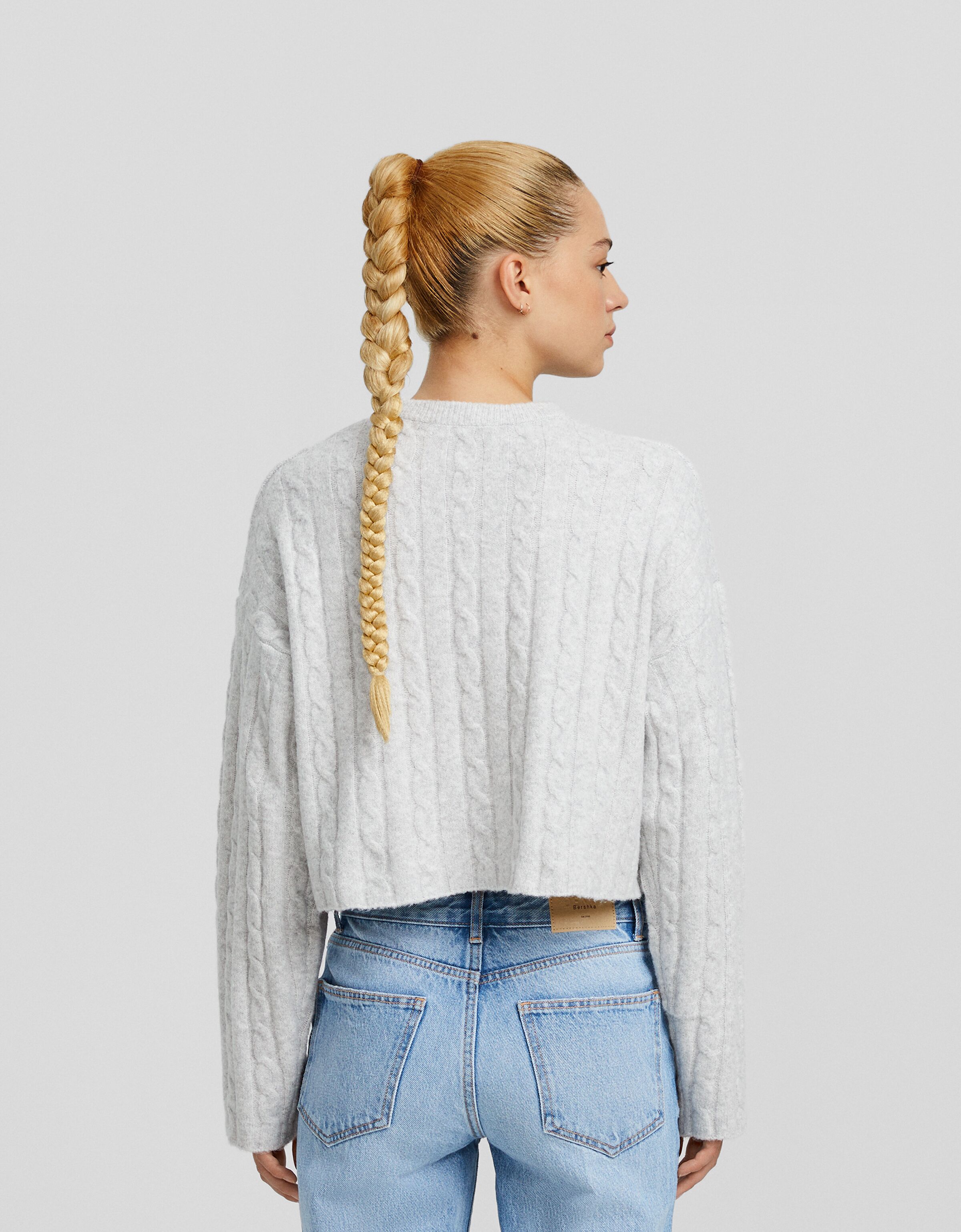 Cropped boxy on sale sweater