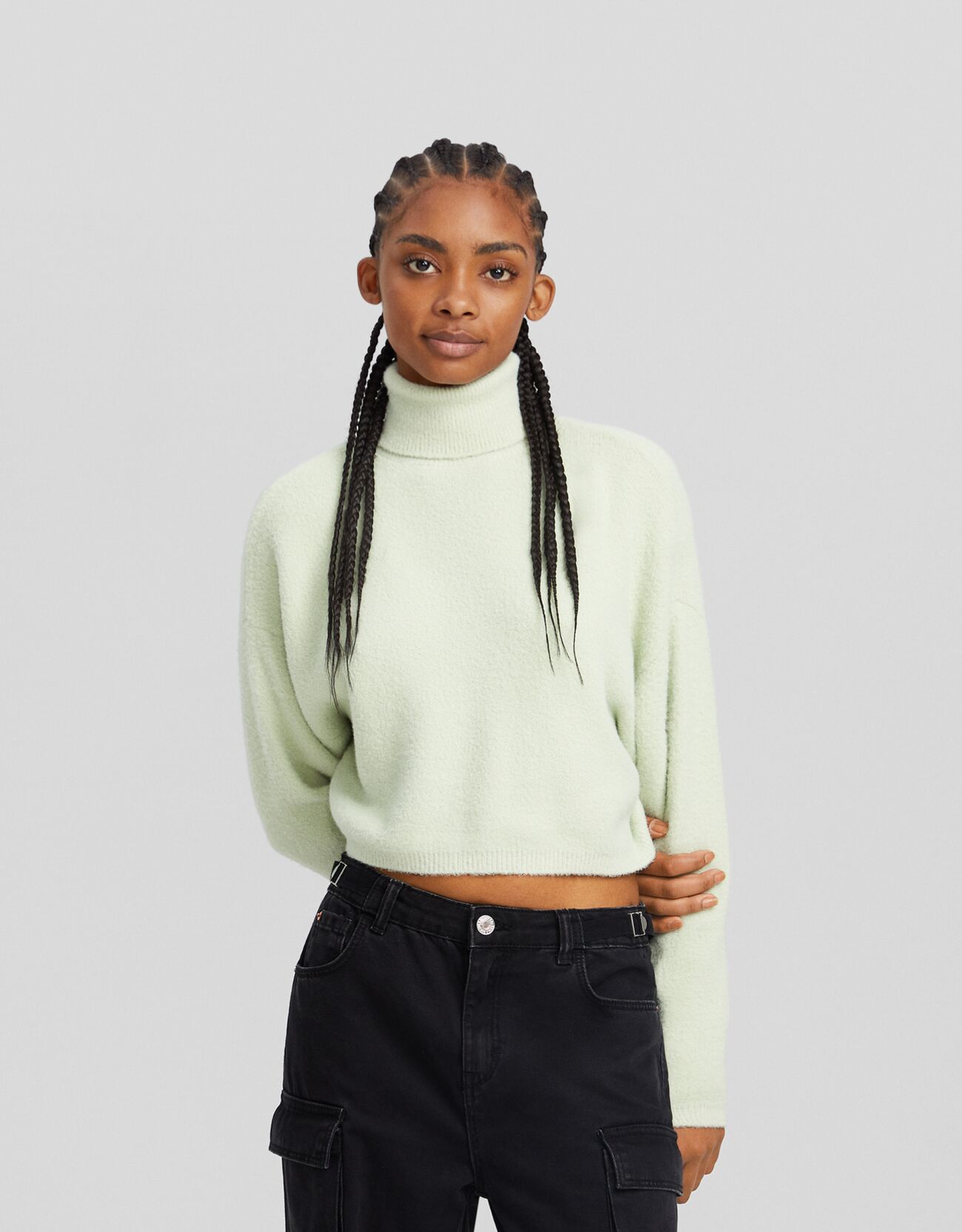 Bershka turtleneck sweater hot sale