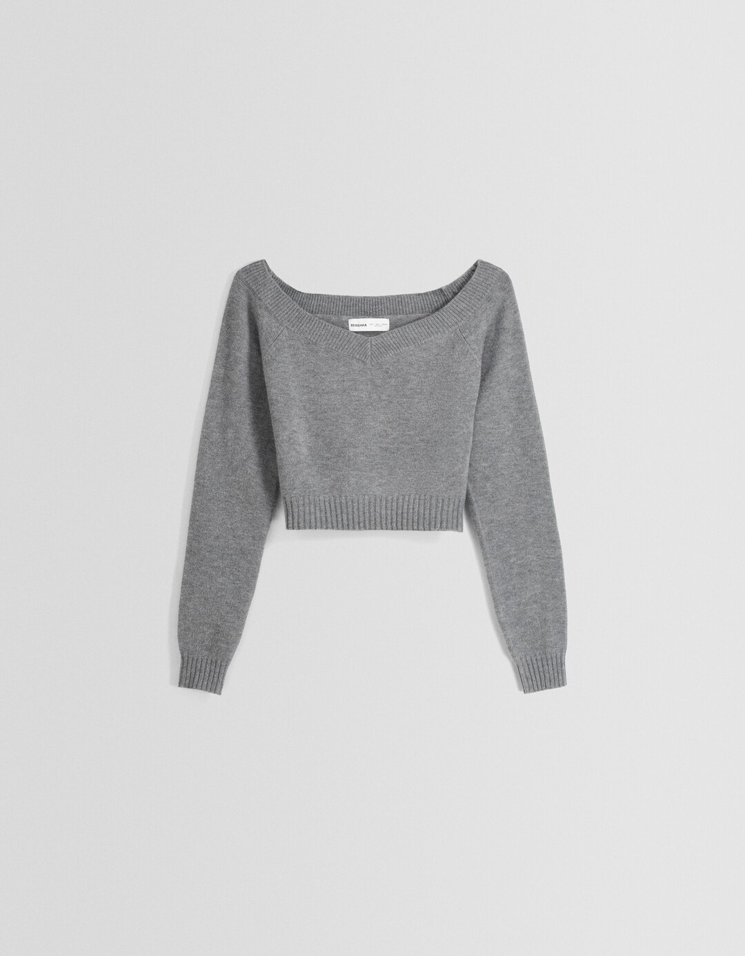 V-neck cropped sweater