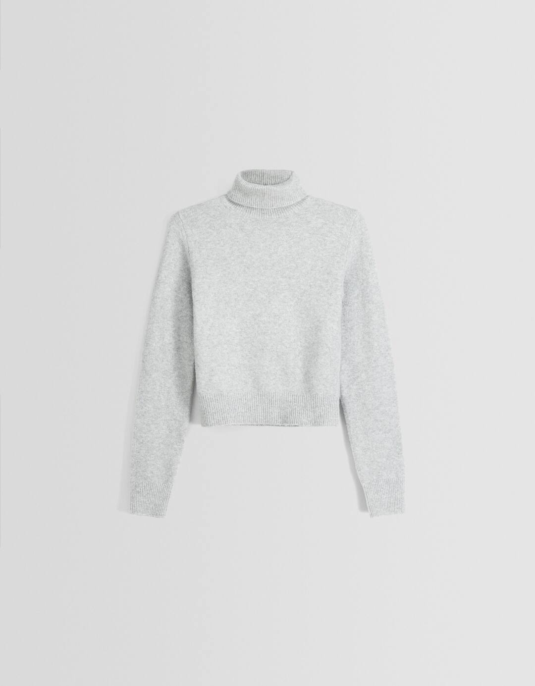 Raised neck jumper