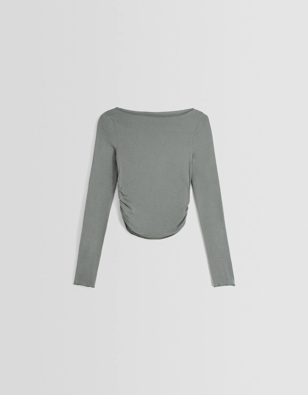 Long sleeve T-shirt with seam details