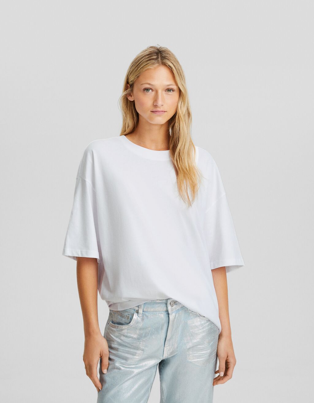 Oversize short sleeve T shirt Tees and tops Women Bershka